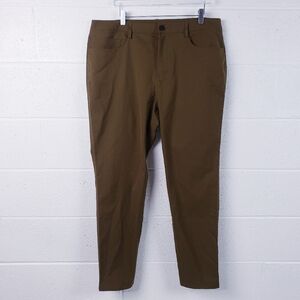 Lululemon Men’s 36 ABC Slim-Fit‎ 5 Pocket Pant Bonded Twill Deep Artifact Brown